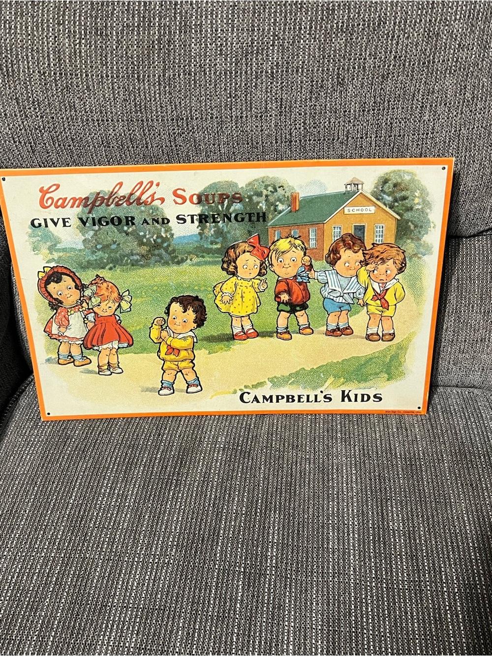 Vintage Campbell's Kids Wall Art - Orange, Green, Yellow, Red